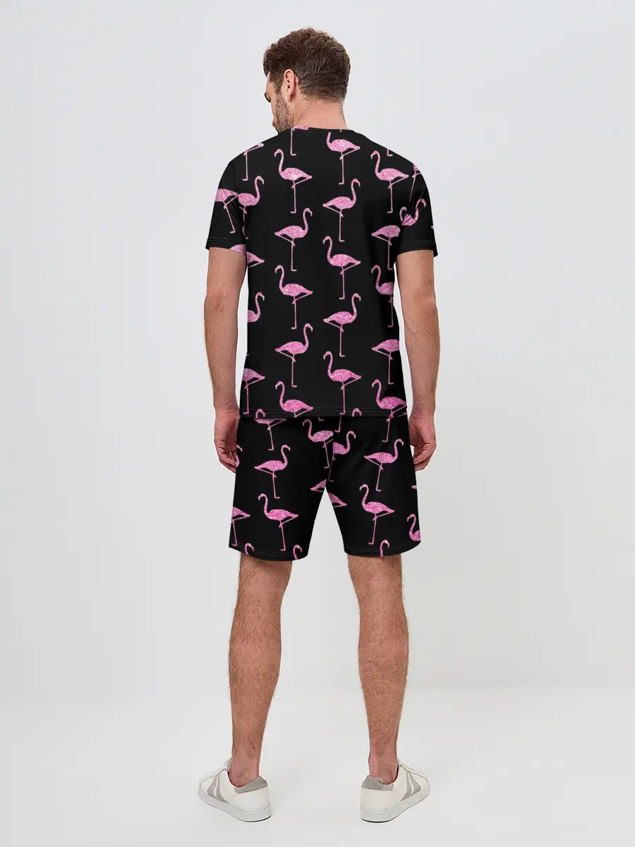 Мужской костюм с шортами / Фламинго | Чёрная