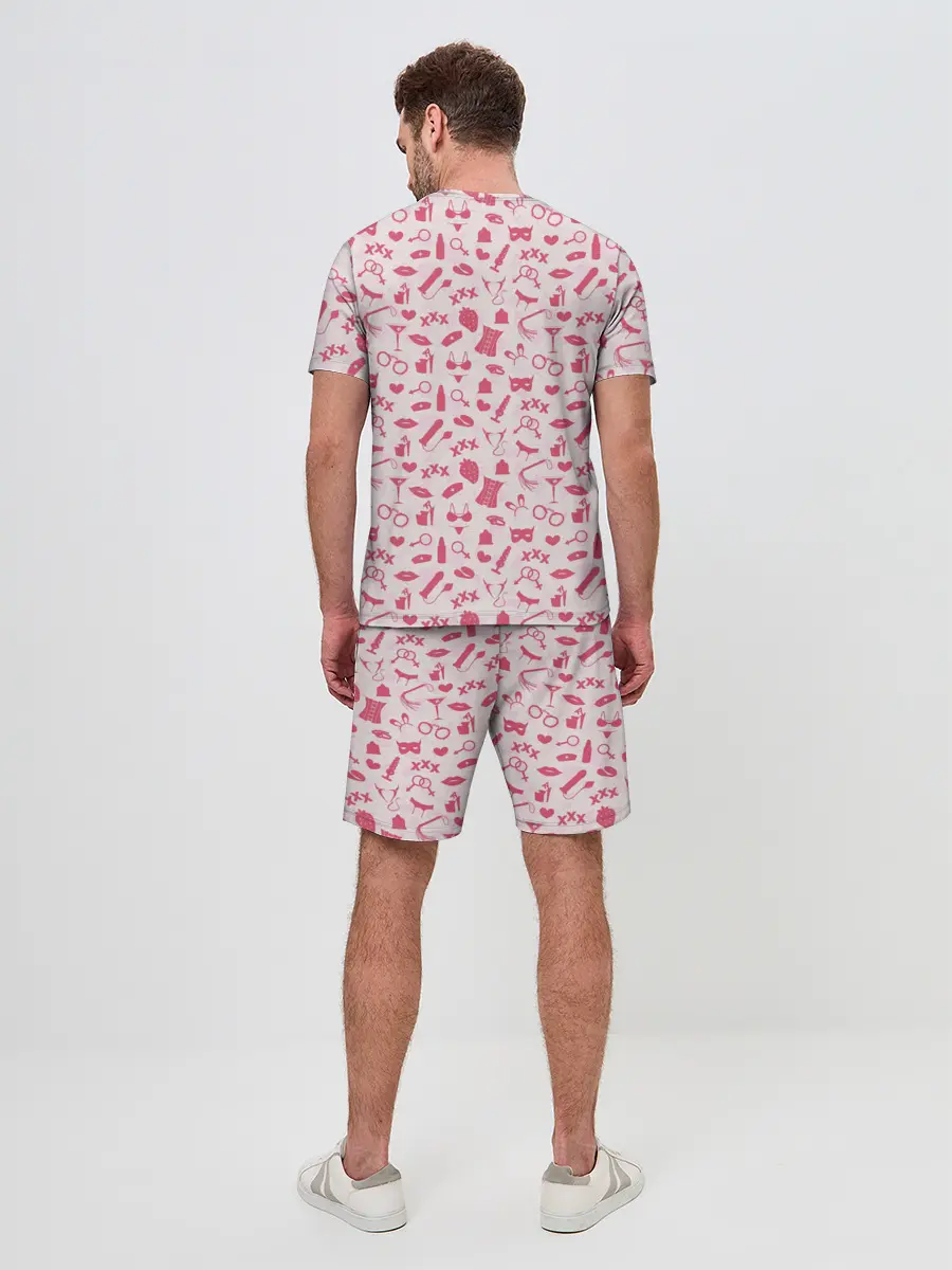 Мужской костюм с шортами / Клубничка