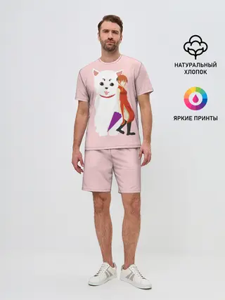 Мужской костюм с шортами / Кот Гинтама