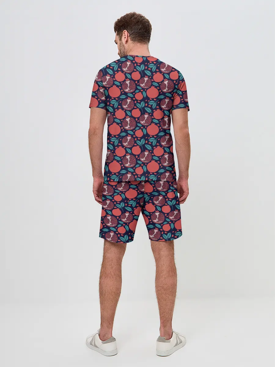 Мужской костюм с шортами / Гранат