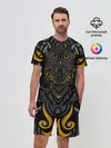 Мужской костюм с шортами / Рисунок сова