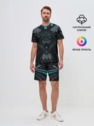 Мужской костюм с шортами / Рисунок тигр