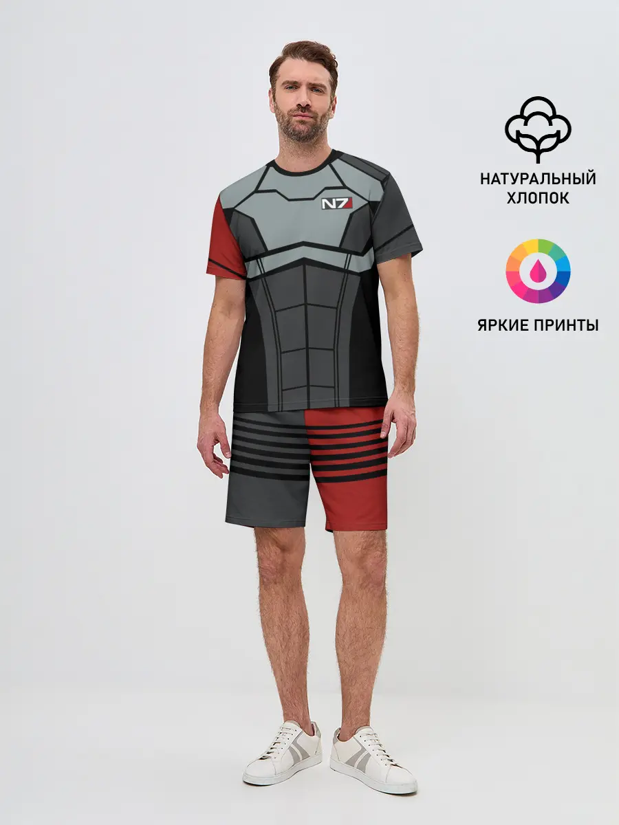 Мужской костюм с шортами / КОСТЮМ N7 | MASS EFFECT N7 | МАСС ЭФФЕКТ Н7