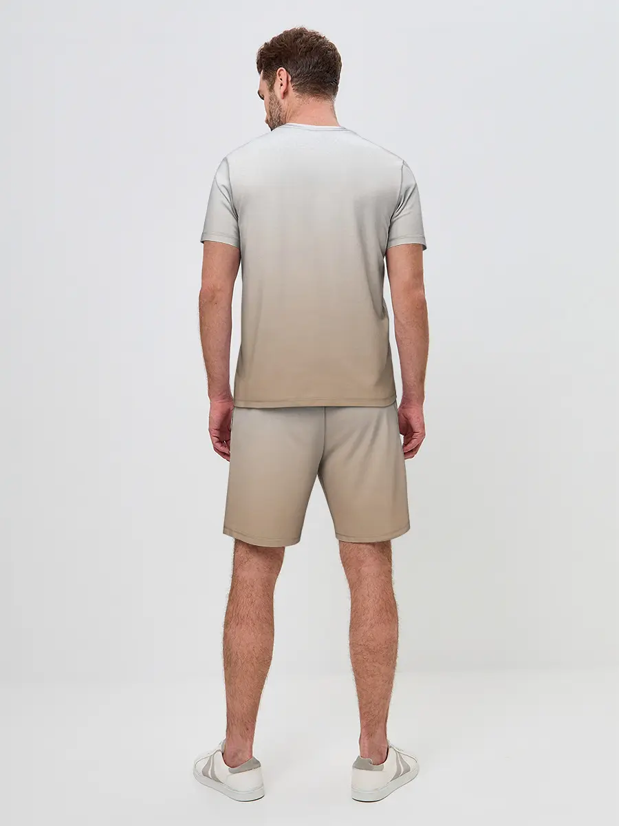 Мужской костюм с шортами / бело-рыжий котенок реализм