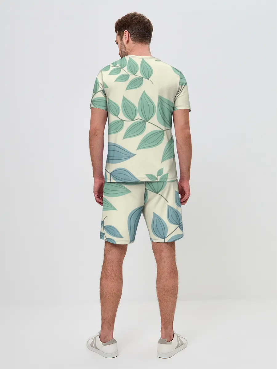 Мужской костюм с шортами / Цветы