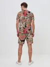 Мужской костюм с шортами / Ленивец & Цветочки