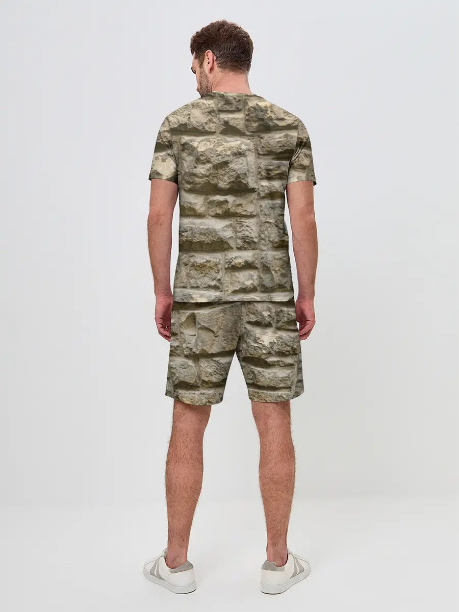 Мужской костюм с шортами / Неровные блоки