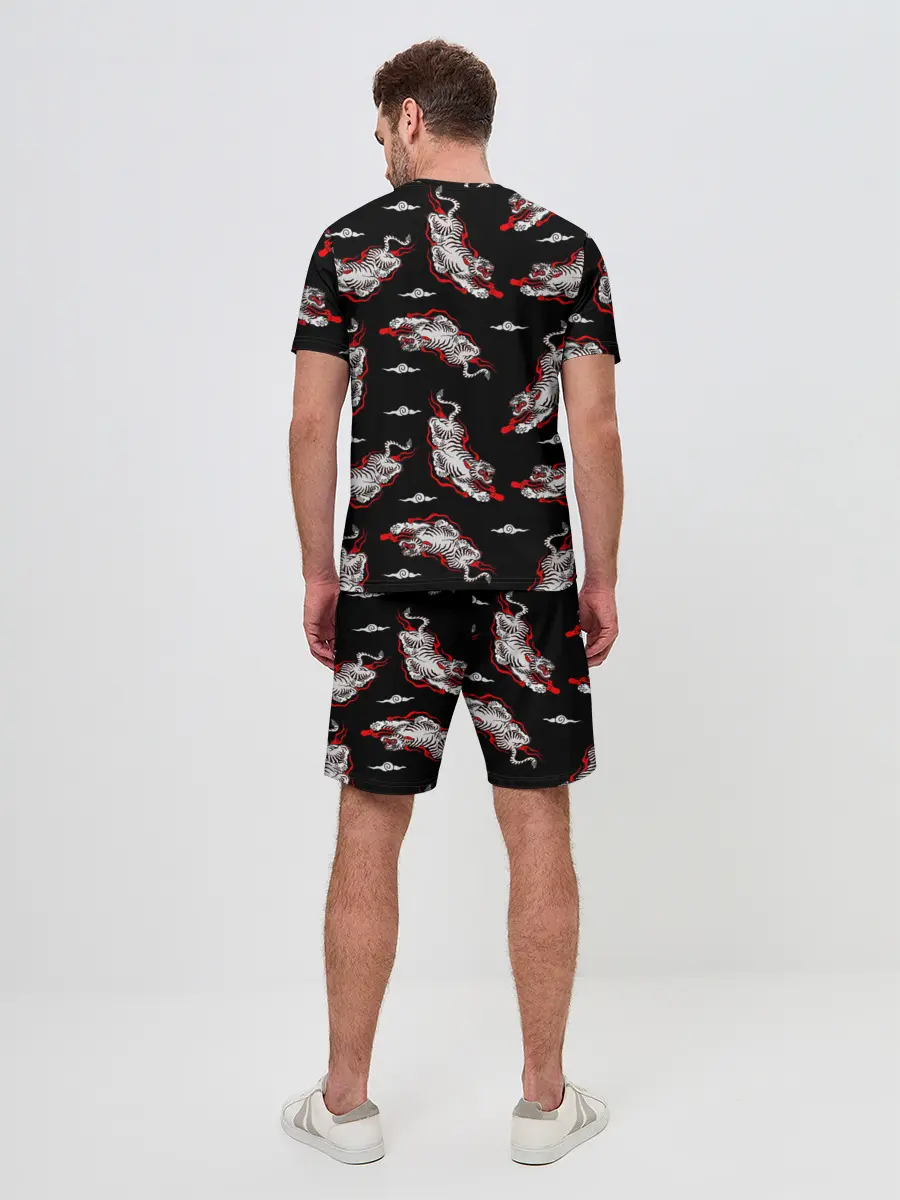 Мужской костюм с шортами / Японский стиль - тигры