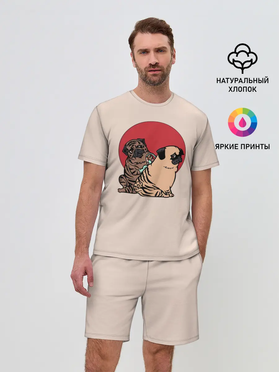 Мужской костюм с шортами / Мопсы | Тату мастер