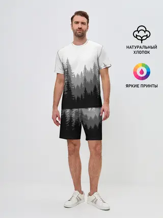 Мужской костюм с шортами / Темный Лес