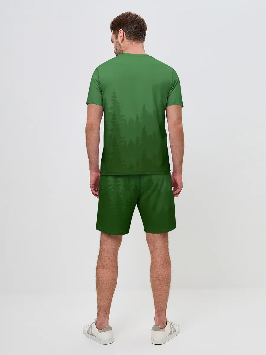Мужской костюм с шортами / Зеленый Лес