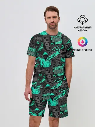 Мужской костюм с шортами / Comics Style