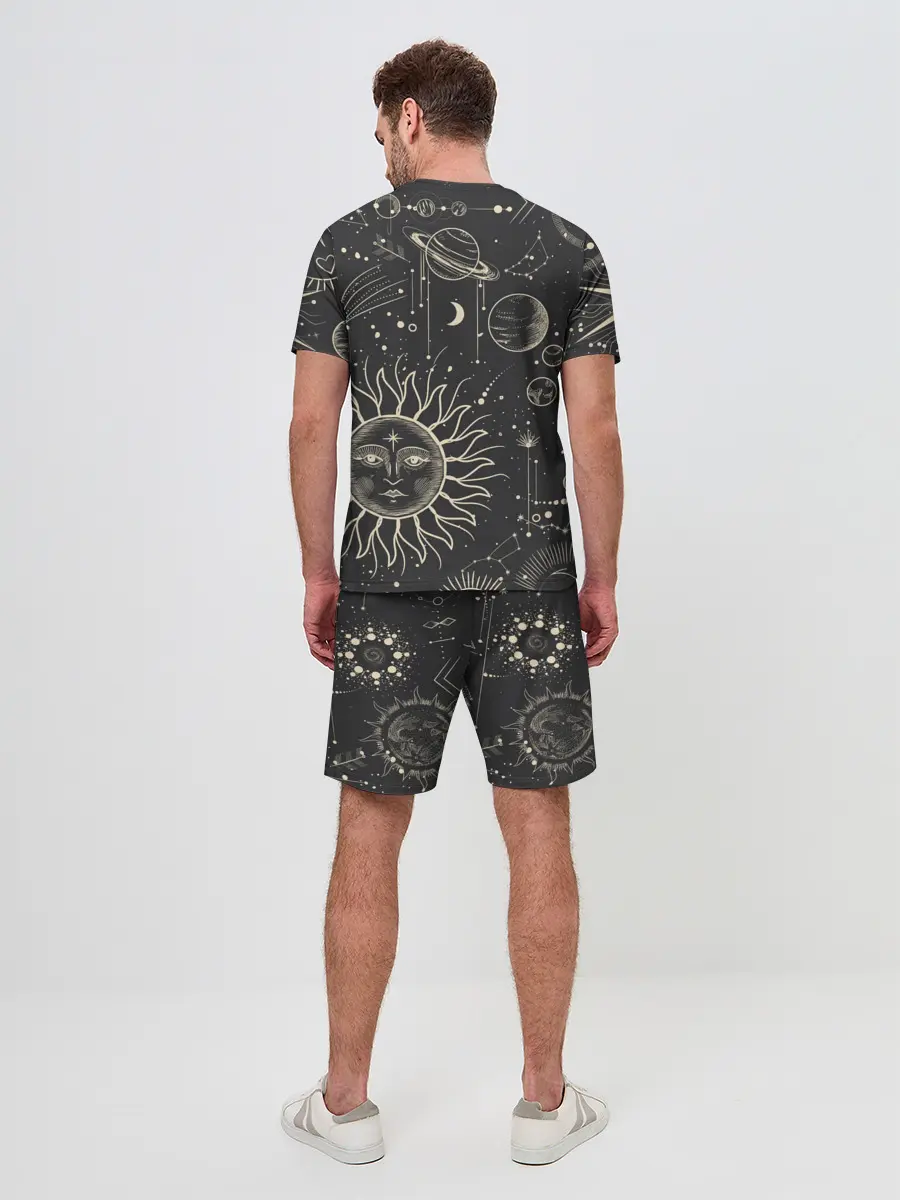 Мужской костюм с шортами / звездное небо