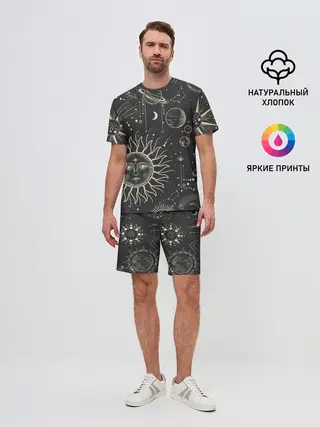 Мужской костюм с шортами / звездное небо