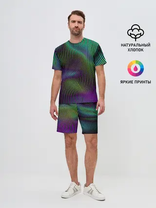 Мужской костюм с шортами / Современная абстракция