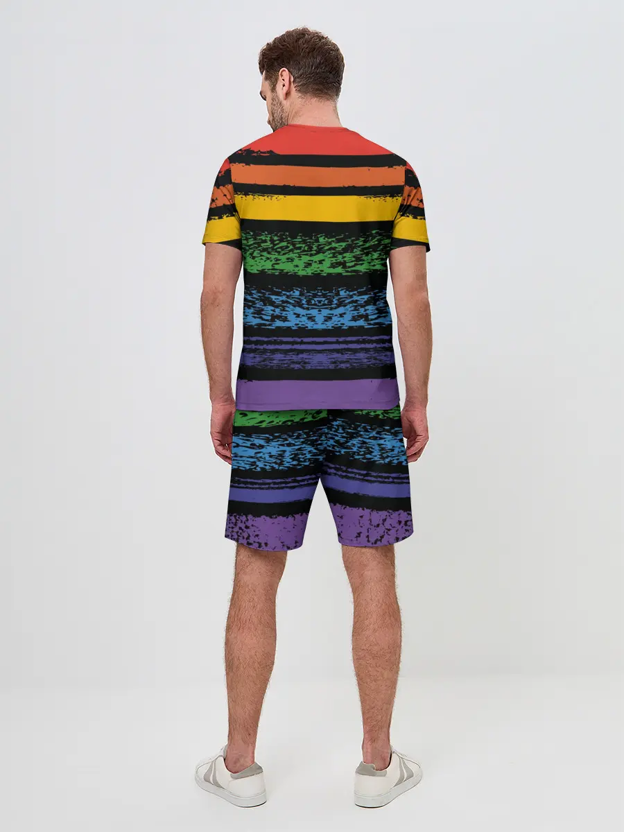 Мужской костюм с шортами / Радуга