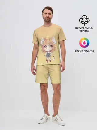 Мужской костюм с шортами / малышка чиби и цыпленок