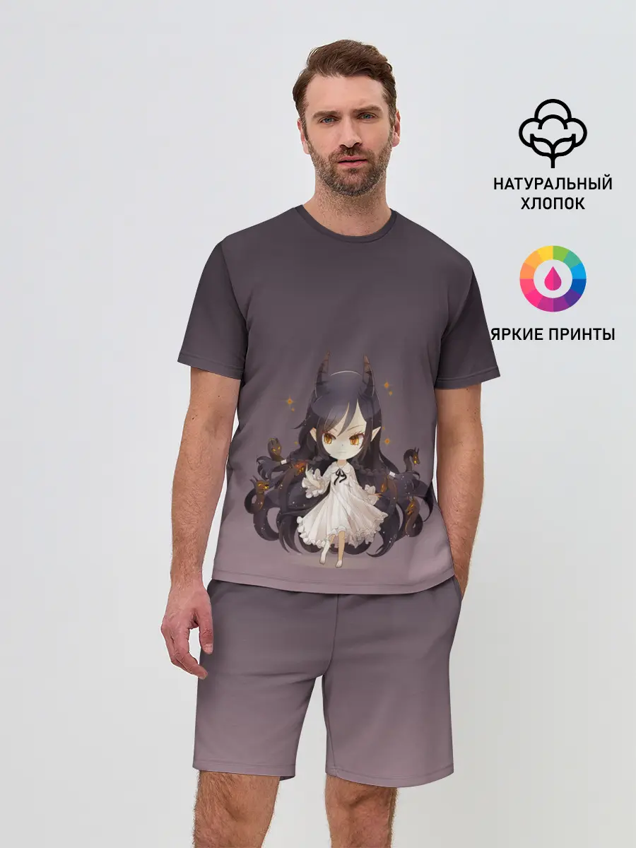 Мужской костюм с шортами / демоница волосы змеи милашка