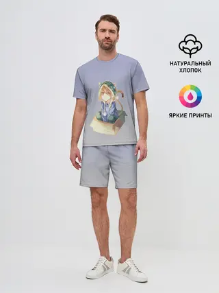 Мужской костюм с шортами / мальчик кот в коробке уши мяу