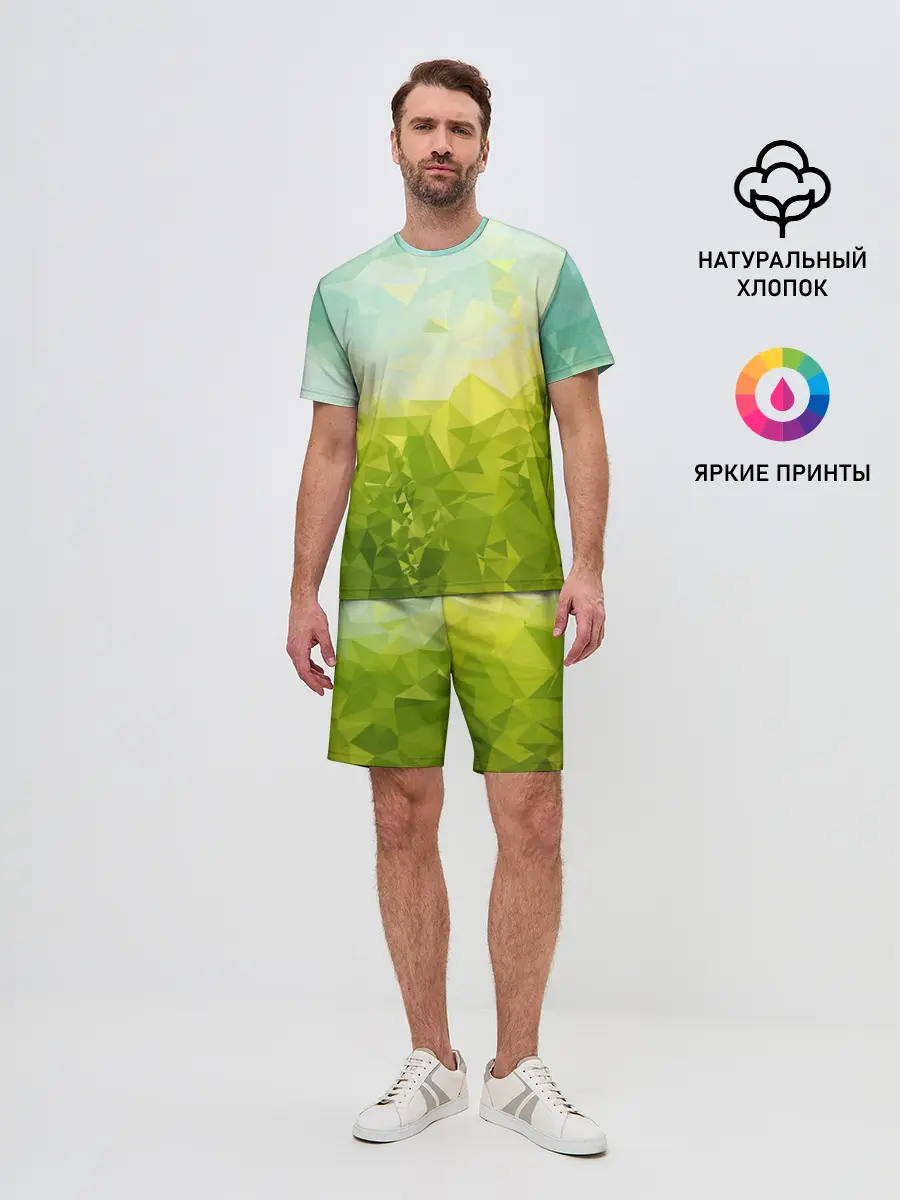 Мужской костюм с шортами / Природная Абстракция