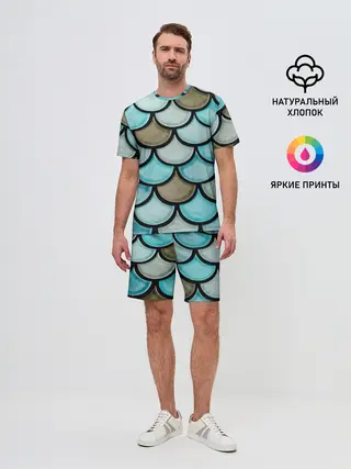 Мужской костюм с шортами / Кожа дракона