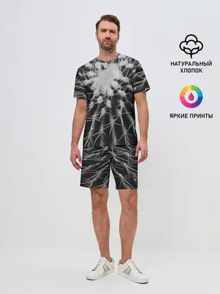 Мужской костюм с шортами / Кактусовый