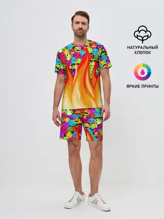 Мужской костюм с шортами / SLAVA MARLOW - Смайлики