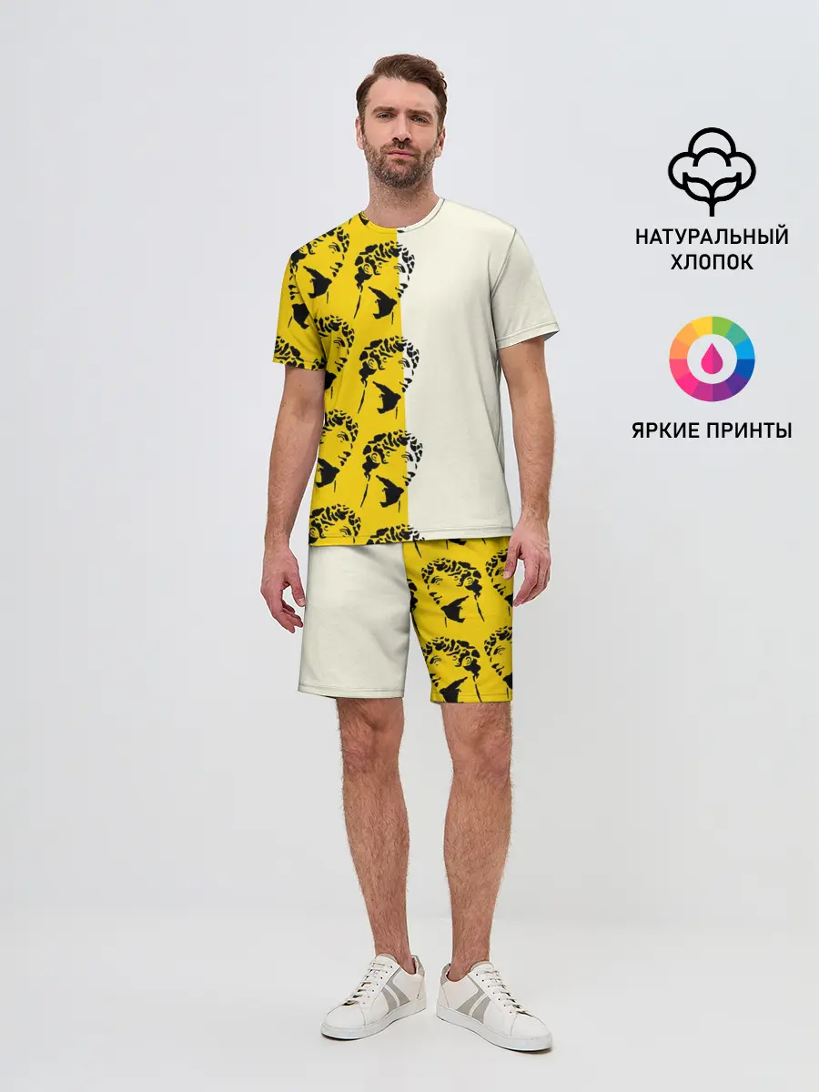 Мужской костюм с шортами / Скульптура монограмма