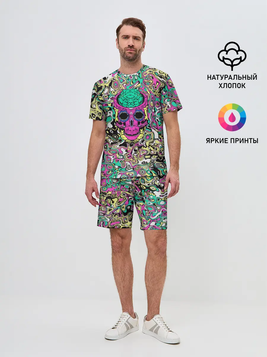 Мужской костюм с шортами / Череп