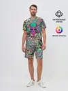 Мужской костюм с шортами / Череп
