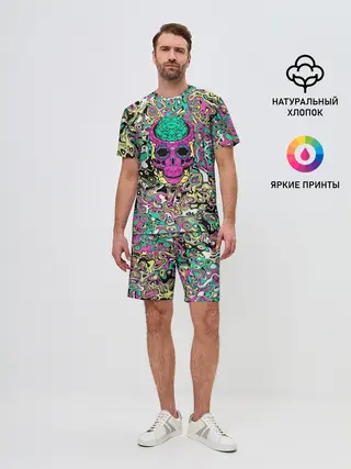 Мужской костюм с шортами / Череп