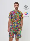 Мужской костюм с шортами / РАЗНОЦВЕТНЫЙ ПАЗЛ