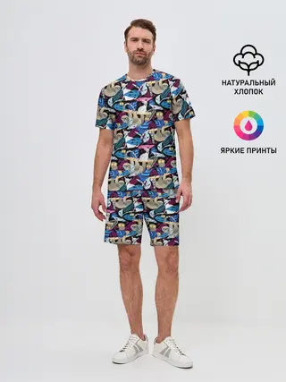 Мужской костюм с шортами / Ленивцы и Лемуры