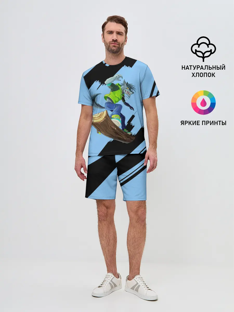 Мужской костюм с шортами / Волк