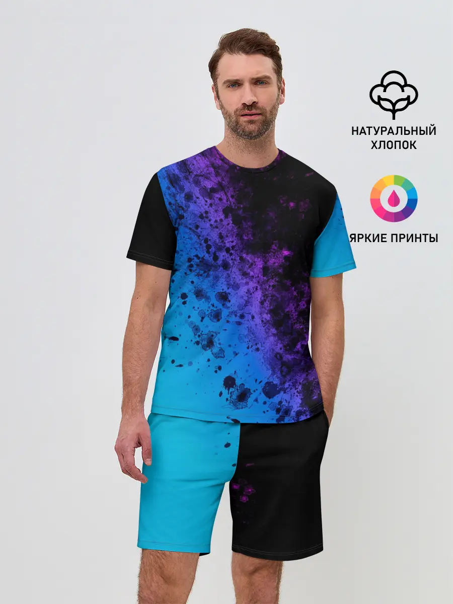 Мужской костюм с шортами / Неоновые Краски