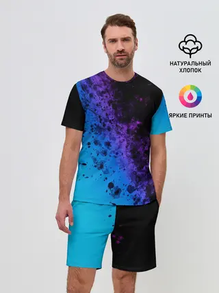 Мужской костюм с шортами / Неоновые Краски