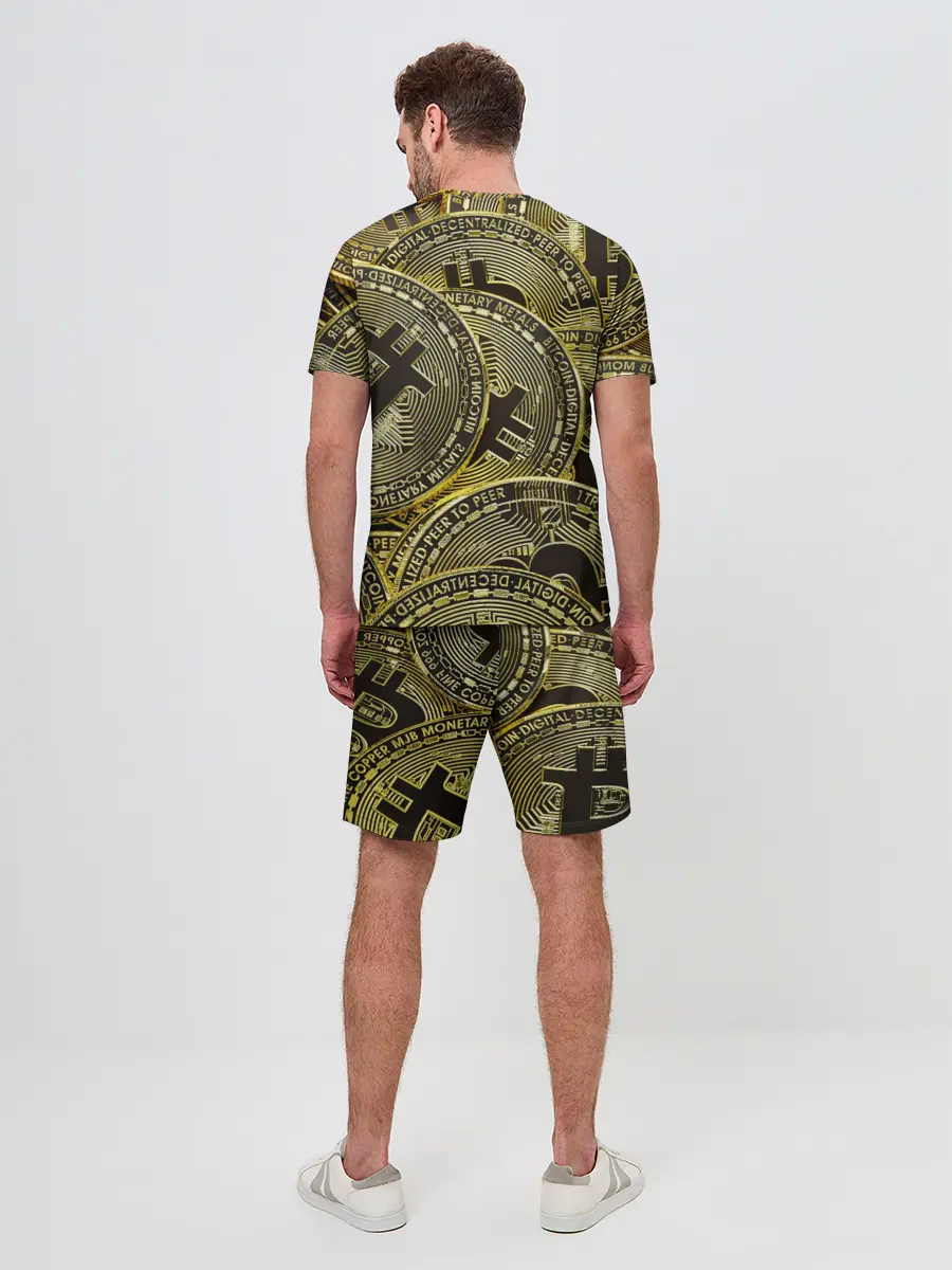 Мужской костюм с шортами / БИТКОИНЫ МОНЕТЫ