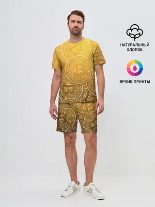 Мужской костюм с шортами / БИТКОИН МОНЕТЫ