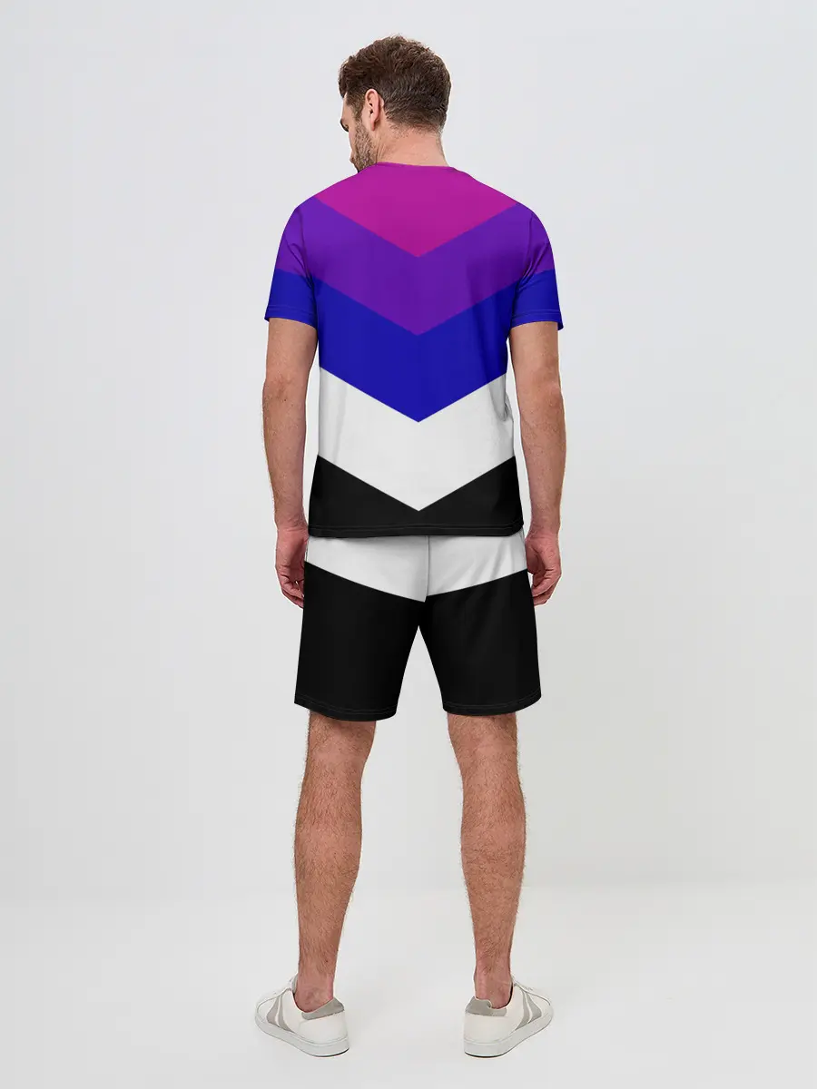 Мужской костюм с шортами / Полосы