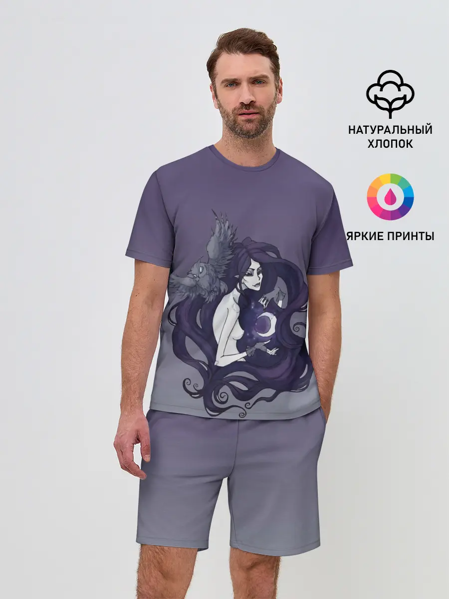 Мужской костюм с шортами / ведьма сова луна