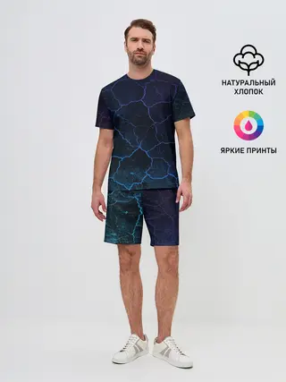 Мужской костюм с шортами / НЕОНОВЫЕ ТРЕЩИНЫ | NEON CRACKS