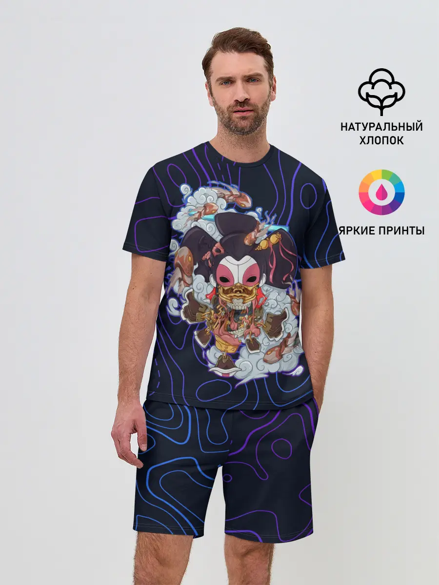 Мужской костюм с шортами / Призрак в доспехах | Cyberpunk