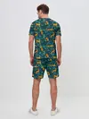 Мужской костюм с шортами / Паттерн из Тигров и Растений