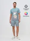 Мужской костюм с шортами / кот с мороженкой