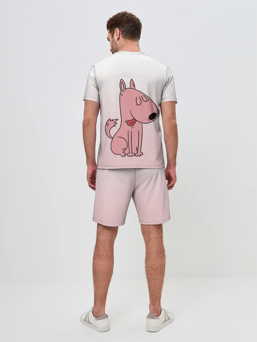 Мужской костюм с шортами / мультяшный мопс