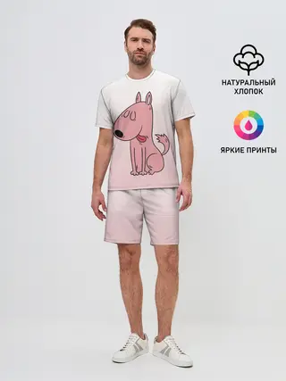 Мужской костюм с шортами / мультяшный мопс