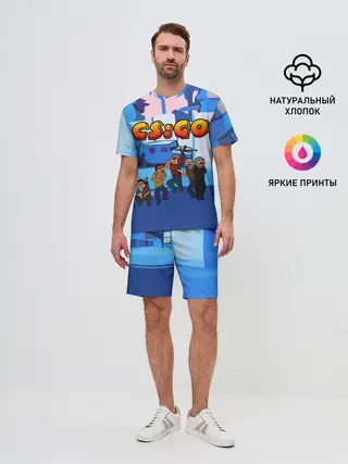 Мужской костюм с шортами / CS GO МУЛЬТФИЛЬМ