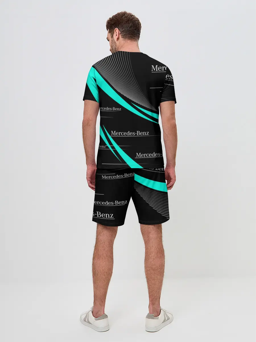 Мужской костюм с шортами / MERCEDES BENZ АКВАМАРИНОВЫЙ