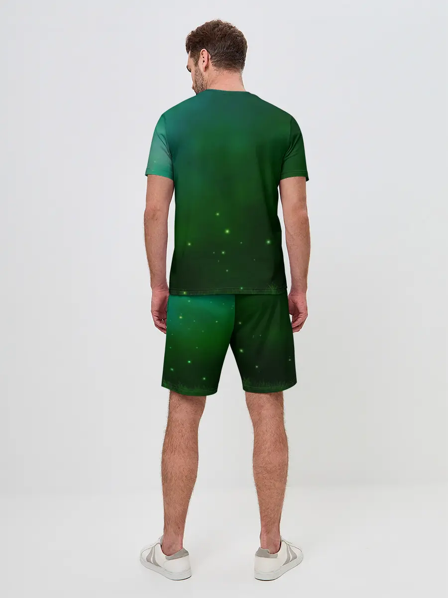 Мужской костюм с шортами / Лисенок нюхает цветок