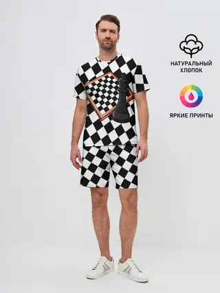 Мужской костюм с шортами / Шахматы